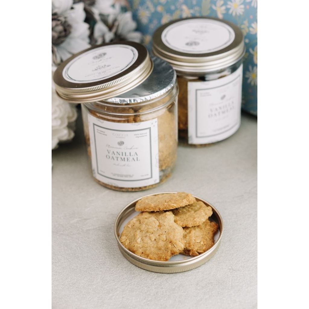 

Gluten free/ gluten Premium Cookies Vanilla Oatmeal jar 500