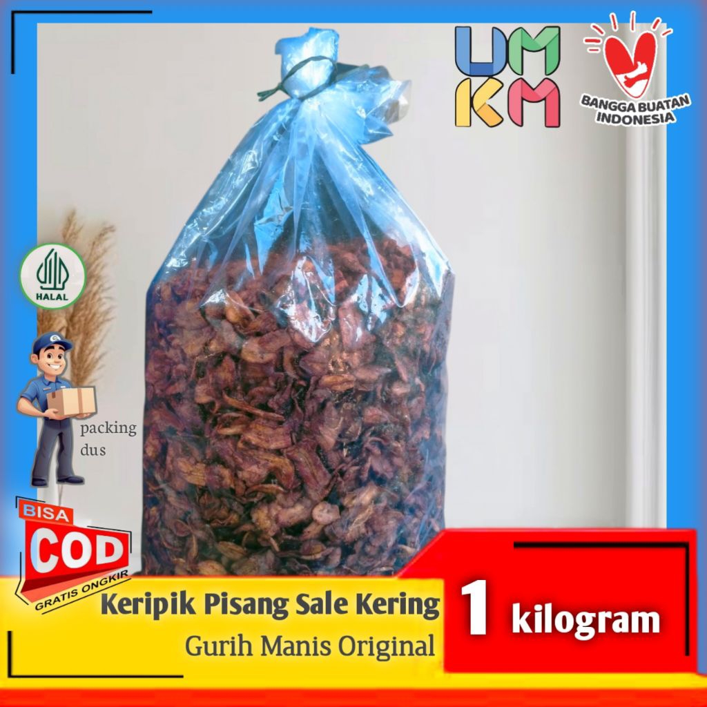 

GRATIS ONGKIR PRODUK !!! Pisang sale kering 1kg / pisang sale original 1kg / keripik pisang sale 1kg