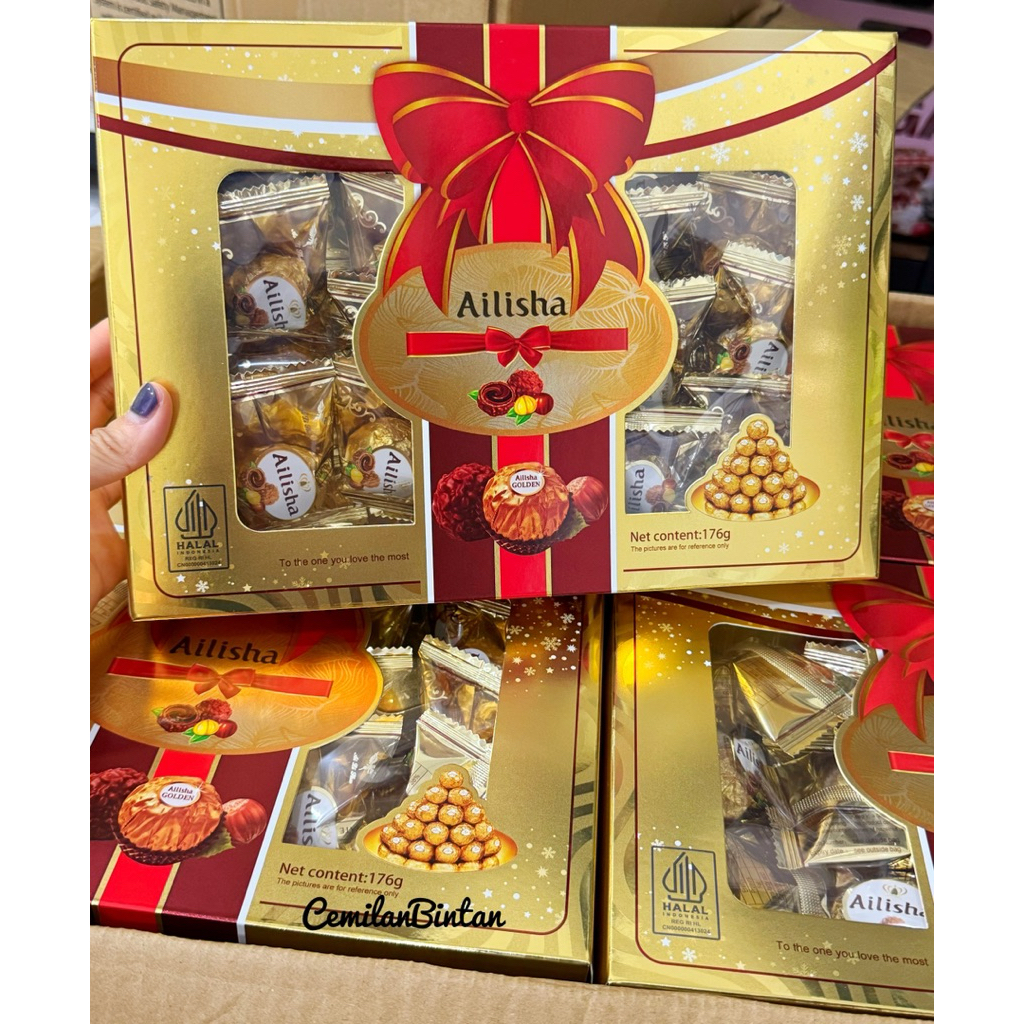 

READY STOCK CemilanBintan ( Ailisha Christmas Gift Peanut Golden 176gr)