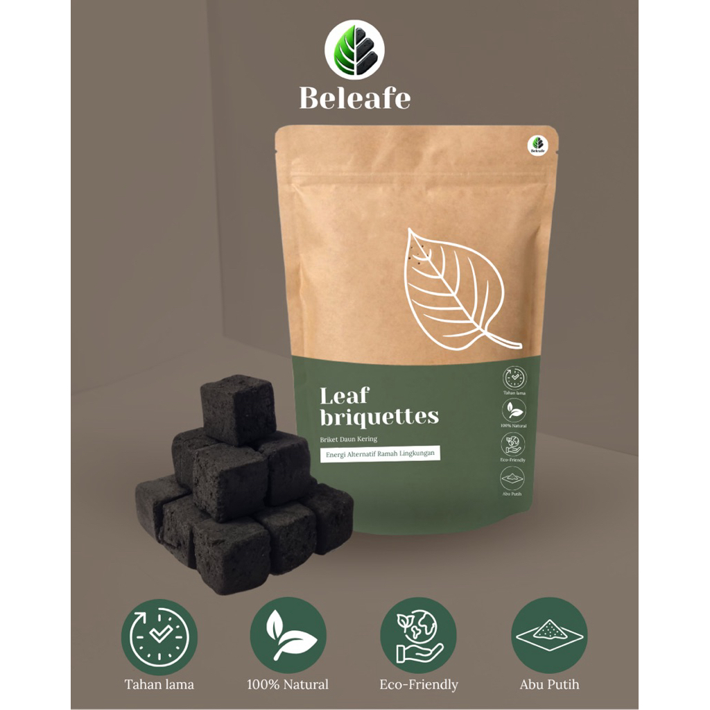 

Beleafe Briket Daun Kering Cube 0,2Kg bbq