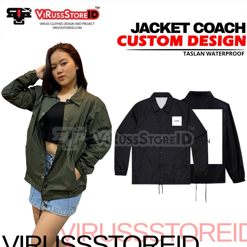 JACKET COACH CUSTOM - (UNISEX) TASLAN WATERPROOF