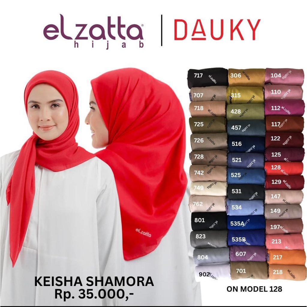 Keisha shamora elzatta segiempat elzatta Kerudung Jilbab shamora
