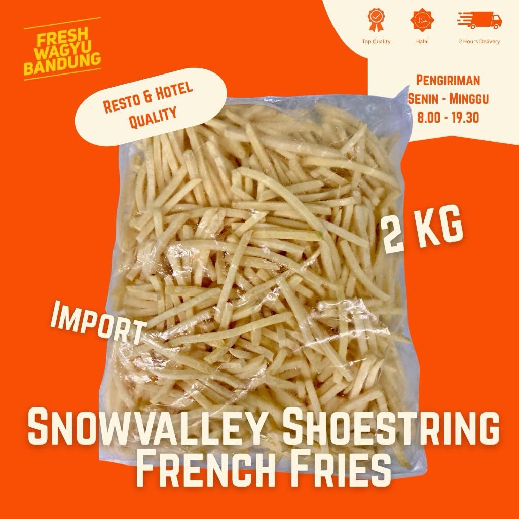 

SHOESTRING CURAH IMPORT FRENCH FRIES PREMIUM Kentang Goreng Beku