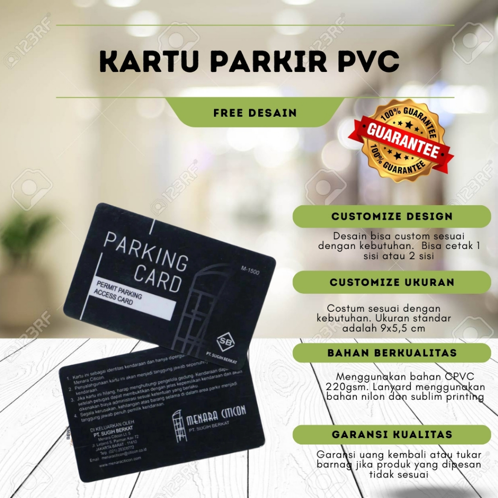 

Kartu Parkir PVC Custom - Desain Premium & Anti Luntur, Garansi Kualitas!