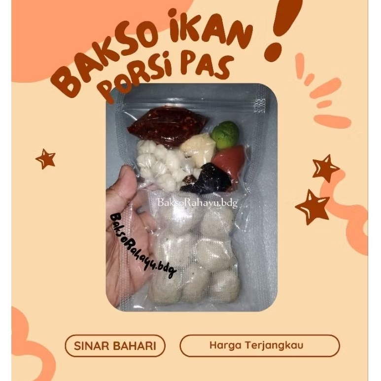 

BAKSO IKAN SINAR BAHARI / Porsi pas / lengkap dengan bumbu