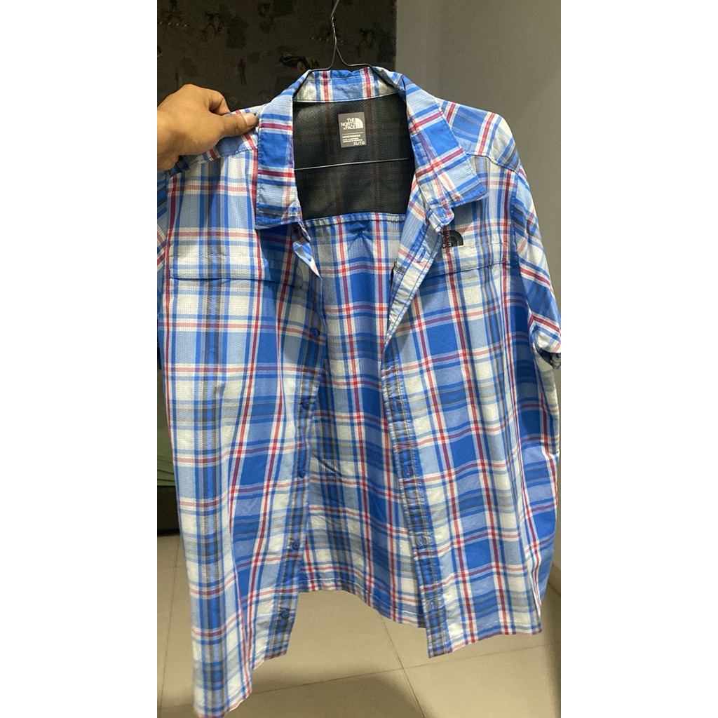 kemeja flanel the north face original