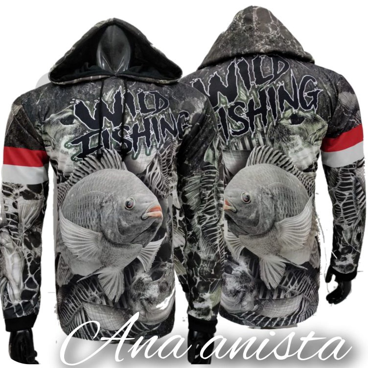 KODE C54H Jersey Mancing Nila Lengan Panjang Dryfit