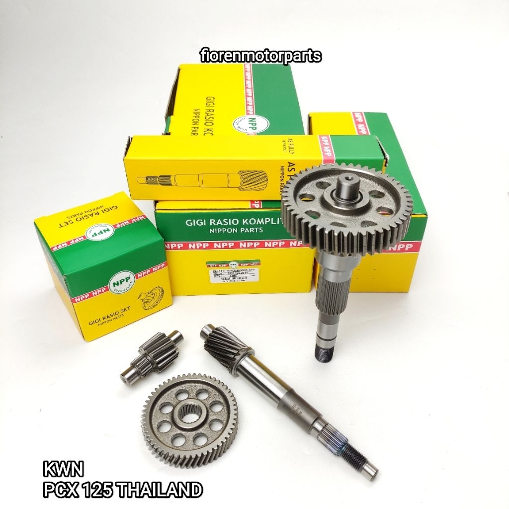 GIGI RASIO KOMPLIT 1SET PCX 125 CBU 62100-KWN00 ORIGINAL NPP NIPPON PARTS