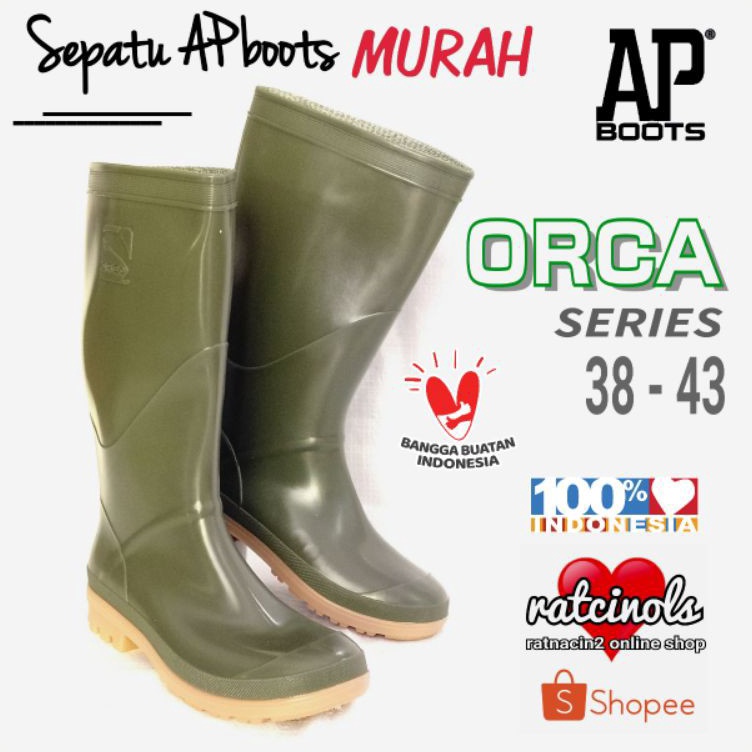 KODE C86N Sepatu Ap Boots Orca Hijau Tahan Air 3843