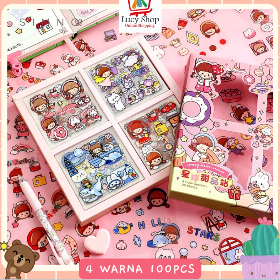 

Stiker BOX 2D Tempel Lucu 4 Warna Isi 1 Lembar Anti Air Cute Aesthetic Sticker Design DIY