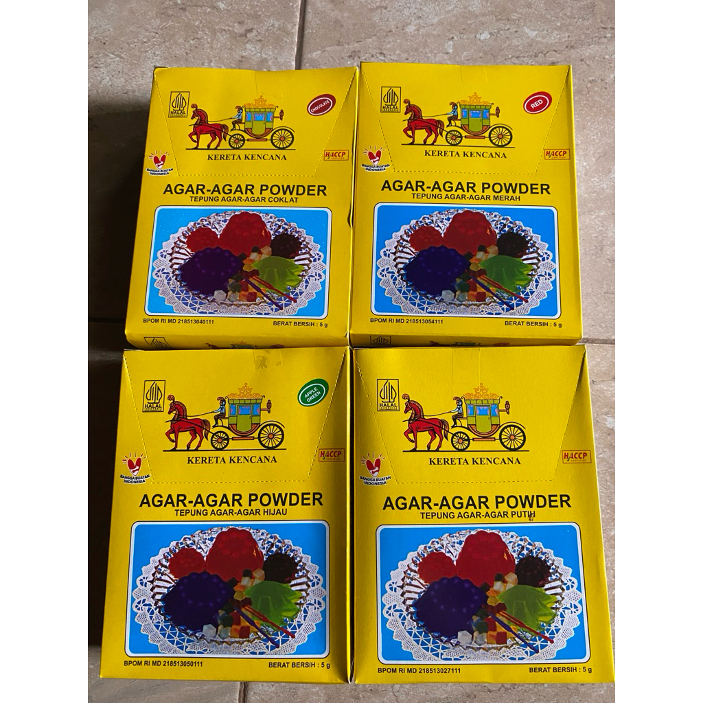 

1 BOX Agar agar kereta kencana Hijau Merah Putih isi 12pcs