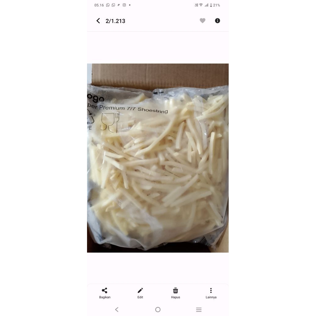 

Shoestring kentang goreng murah Gogo