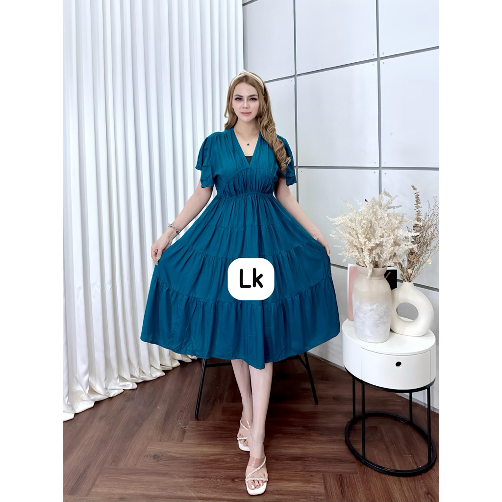 dress popy pendek