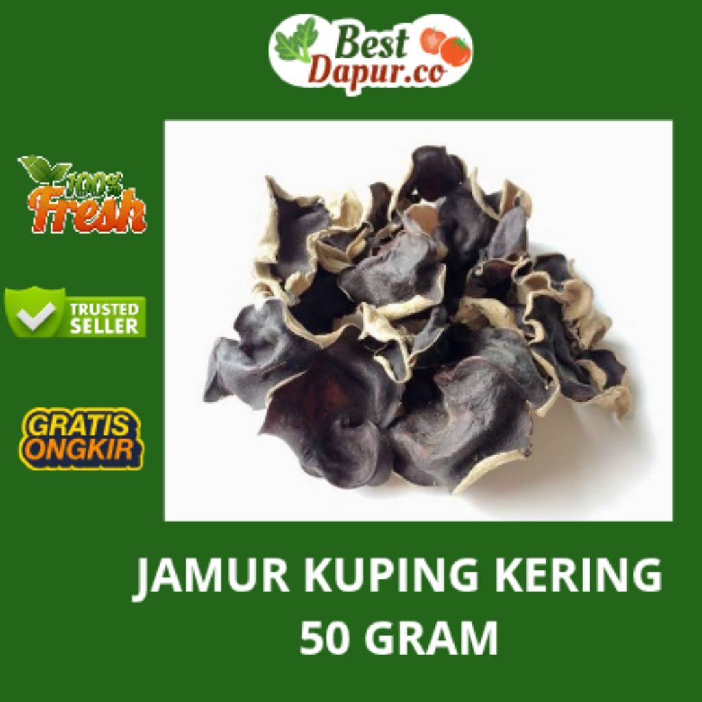 

JAMUR KUPING KERING -- 50 GRAM -- Best Dapur .Co
