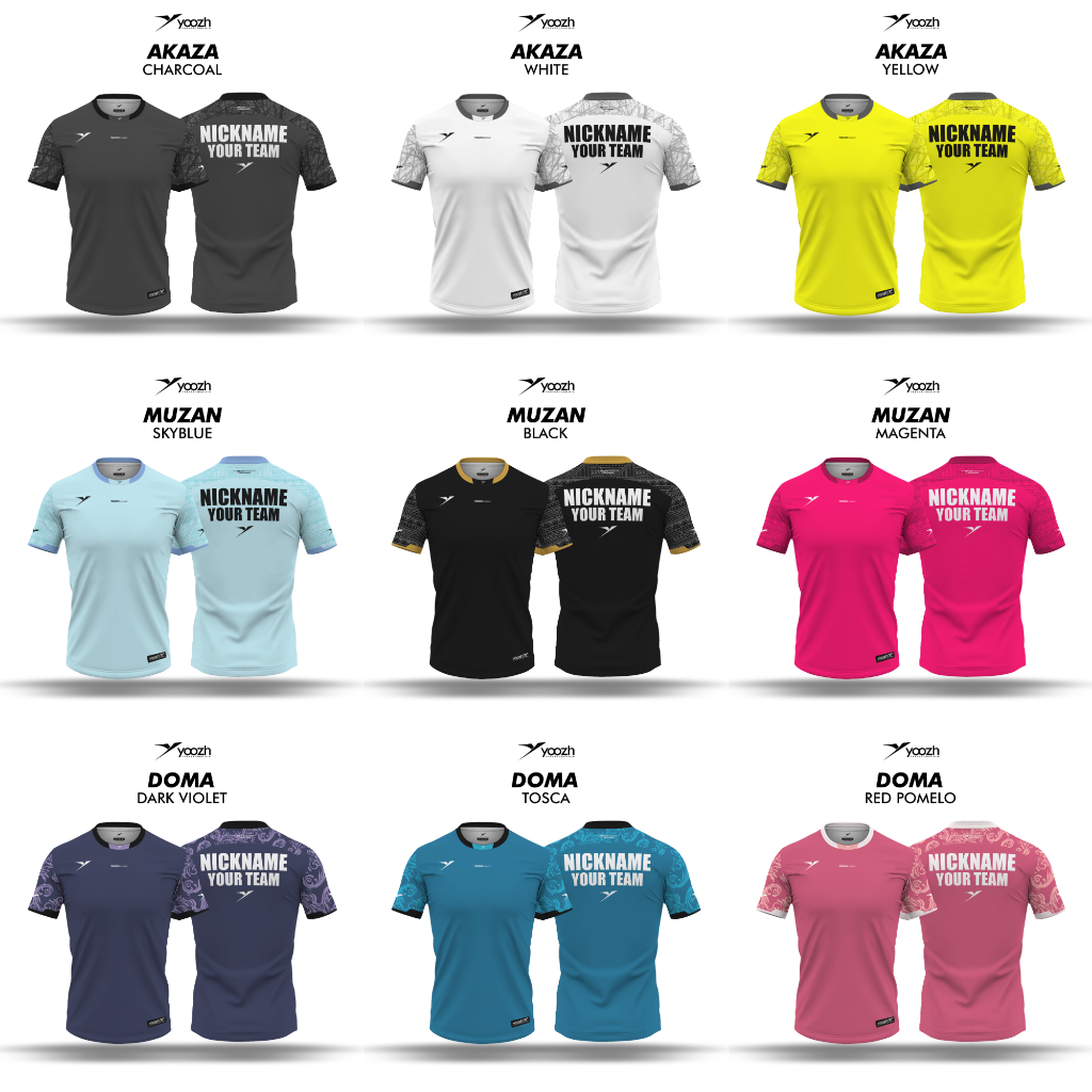 Baju badminton YOOZH custom jersey olahraga kaos badminton original (mix III)