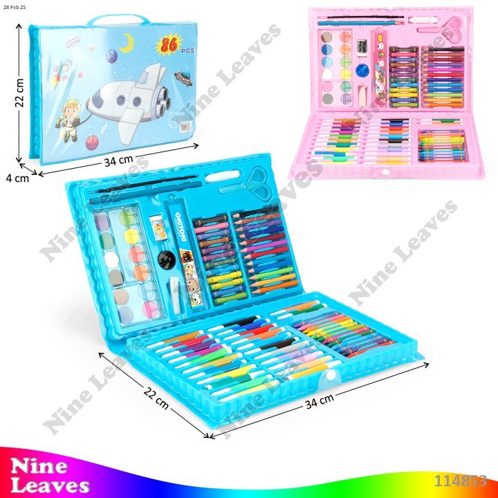 

Mainan Edukasi Anak Crayon Set Krayon Koper Pensil Warna Alat Mewarnai Menggambar
