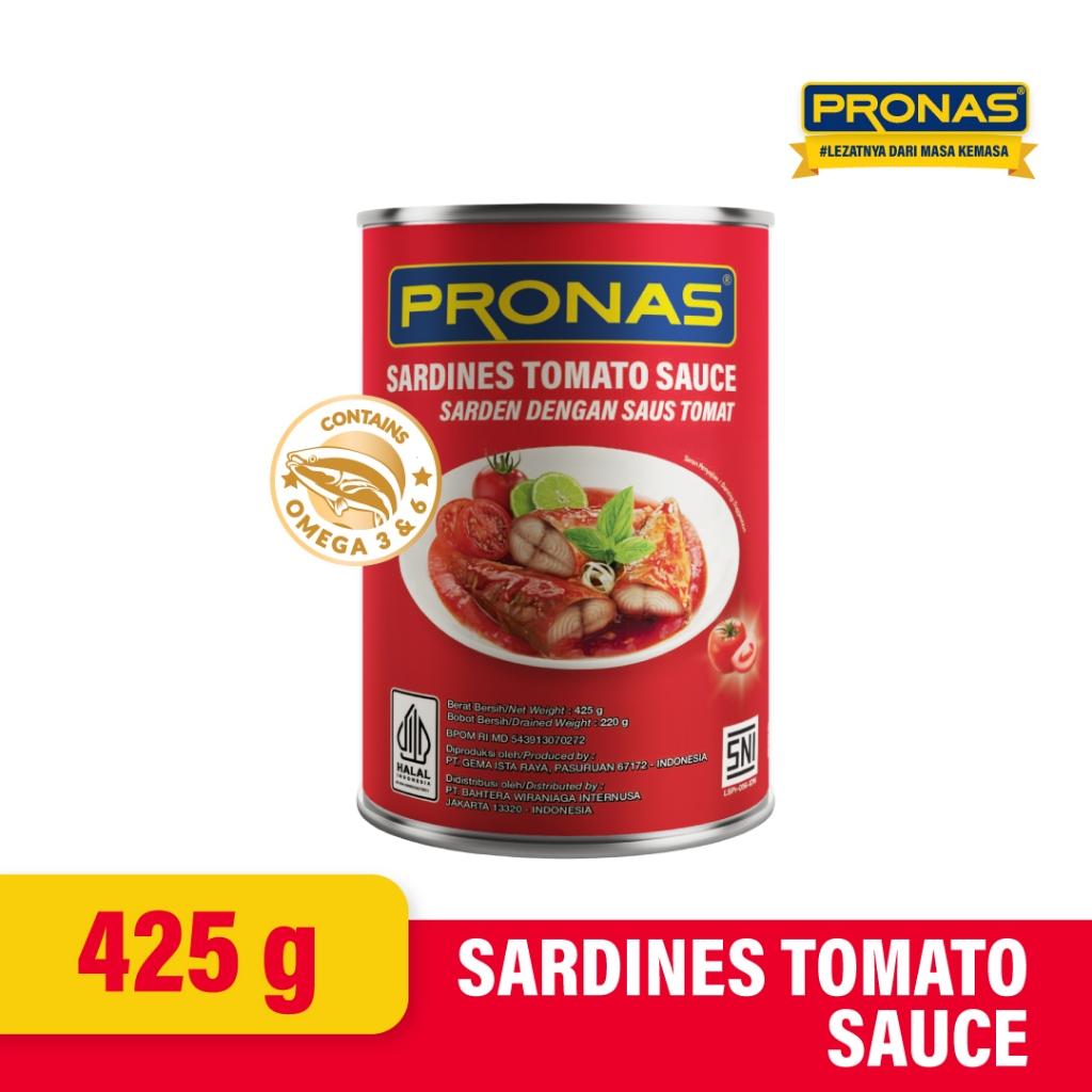 

PRONAS Sarden Tomat 425 gr