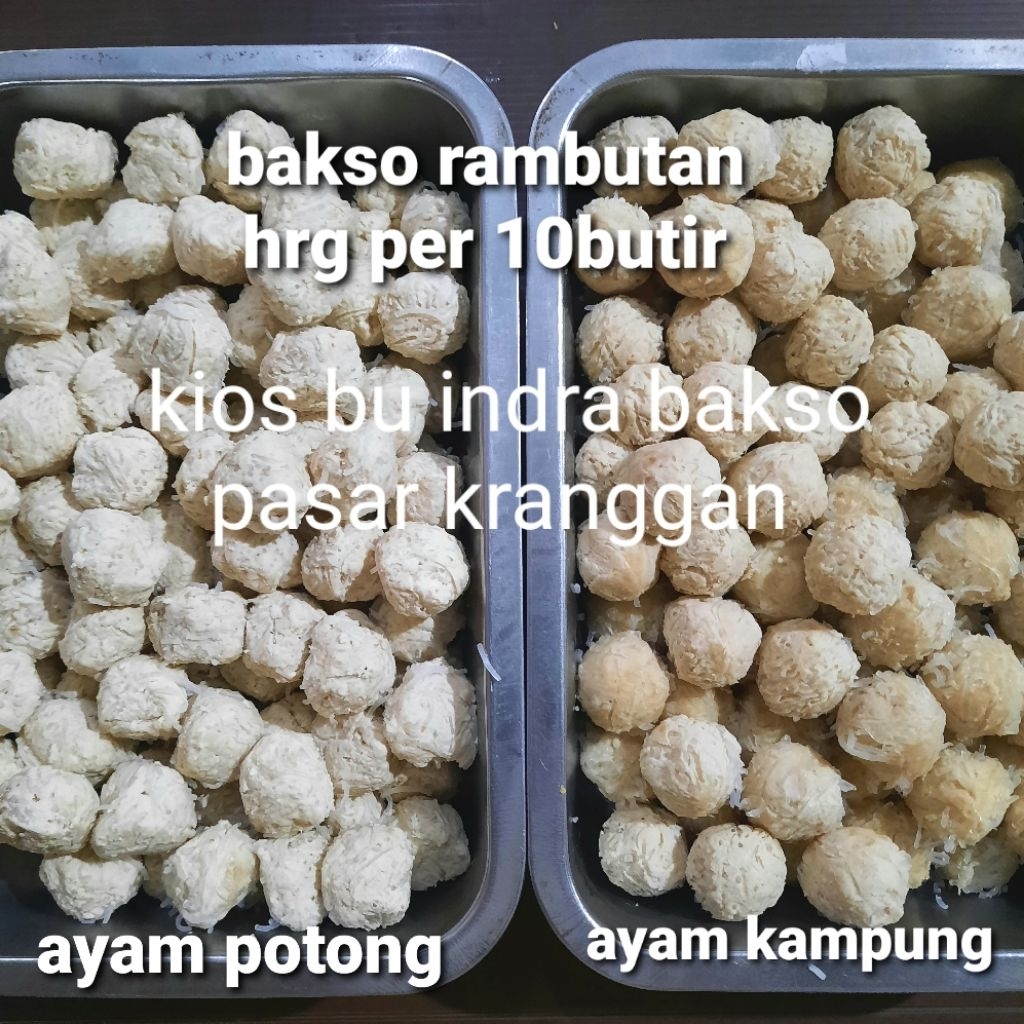 

bakso rambutan ayam kampung potong isi 10 baso lohoa lohua lohwa