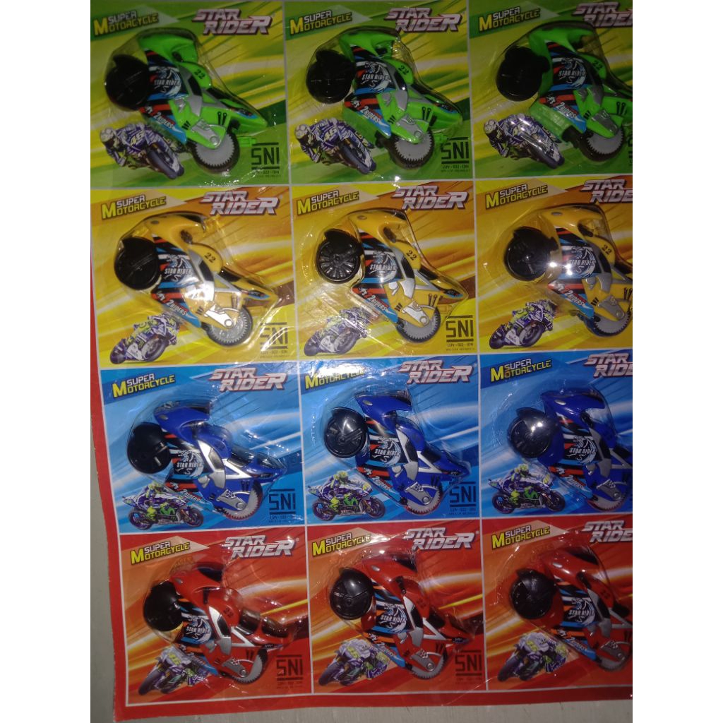 Mainan motor spin go/moto gp/mainan motor spinngo rosi