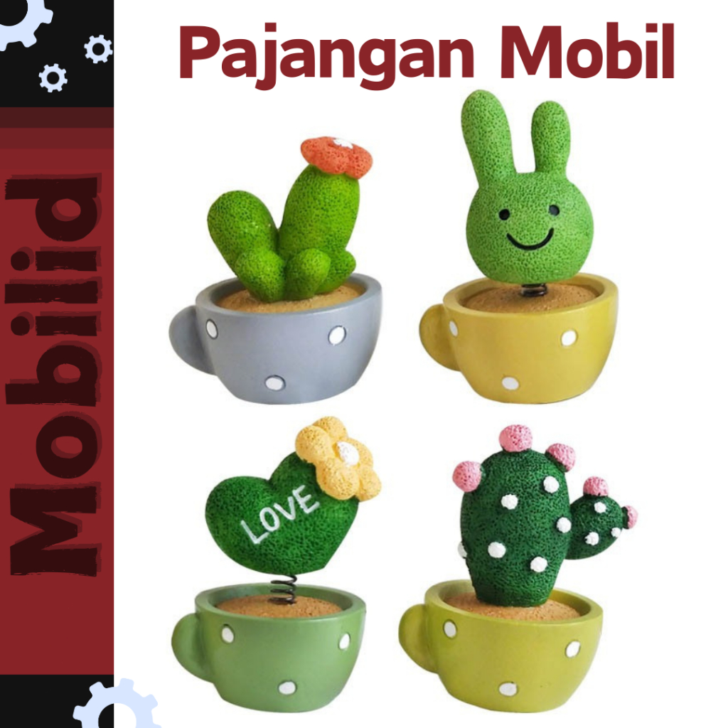 Pajangan Mobil Kaktus Kepala Goyang Untuk Pajangan Pajangan Aksesoris Dashboard Mobil Bentuk Kaktus