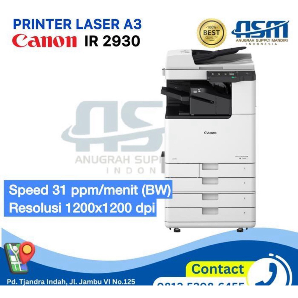 PRINTER LASER A3 MONOCHROME CANON 2930 Mesin fotocopy multifungsi