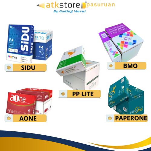 

(BISA INSTAN) Kertas HVS F4 / HVS F4 1 Box / Paperone , Sidu , Bmo , Aone , PP Lite
