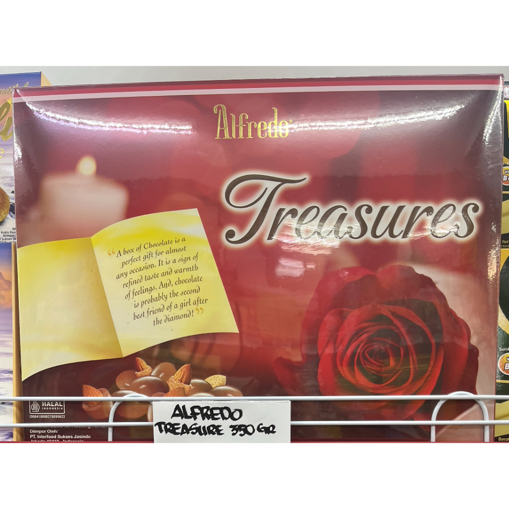 

Alfredo Treasures Almond Milk Chocolate Coklat Box 350gr