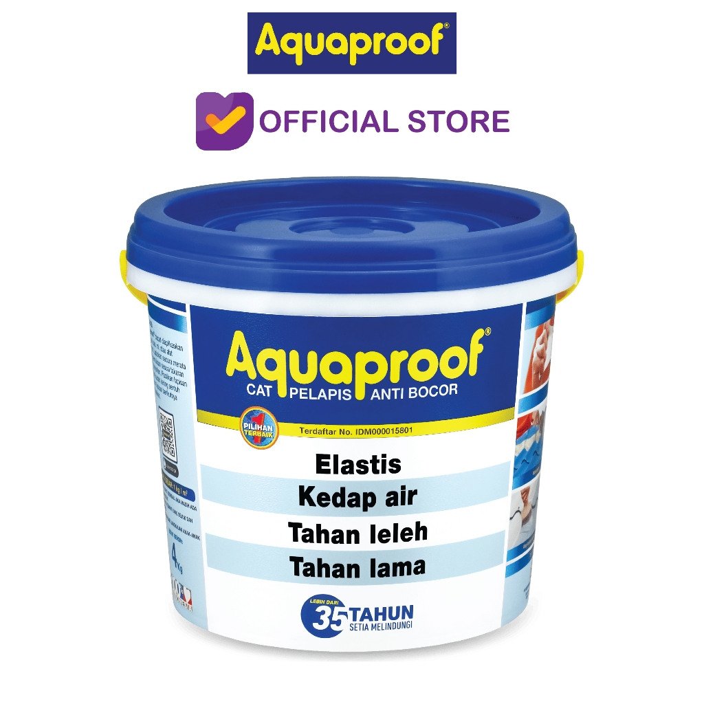 PELAPIS ANTI BOCOR AQUAPROOF WATERPROOFING / CAT GENTENG UKURAN 4KG