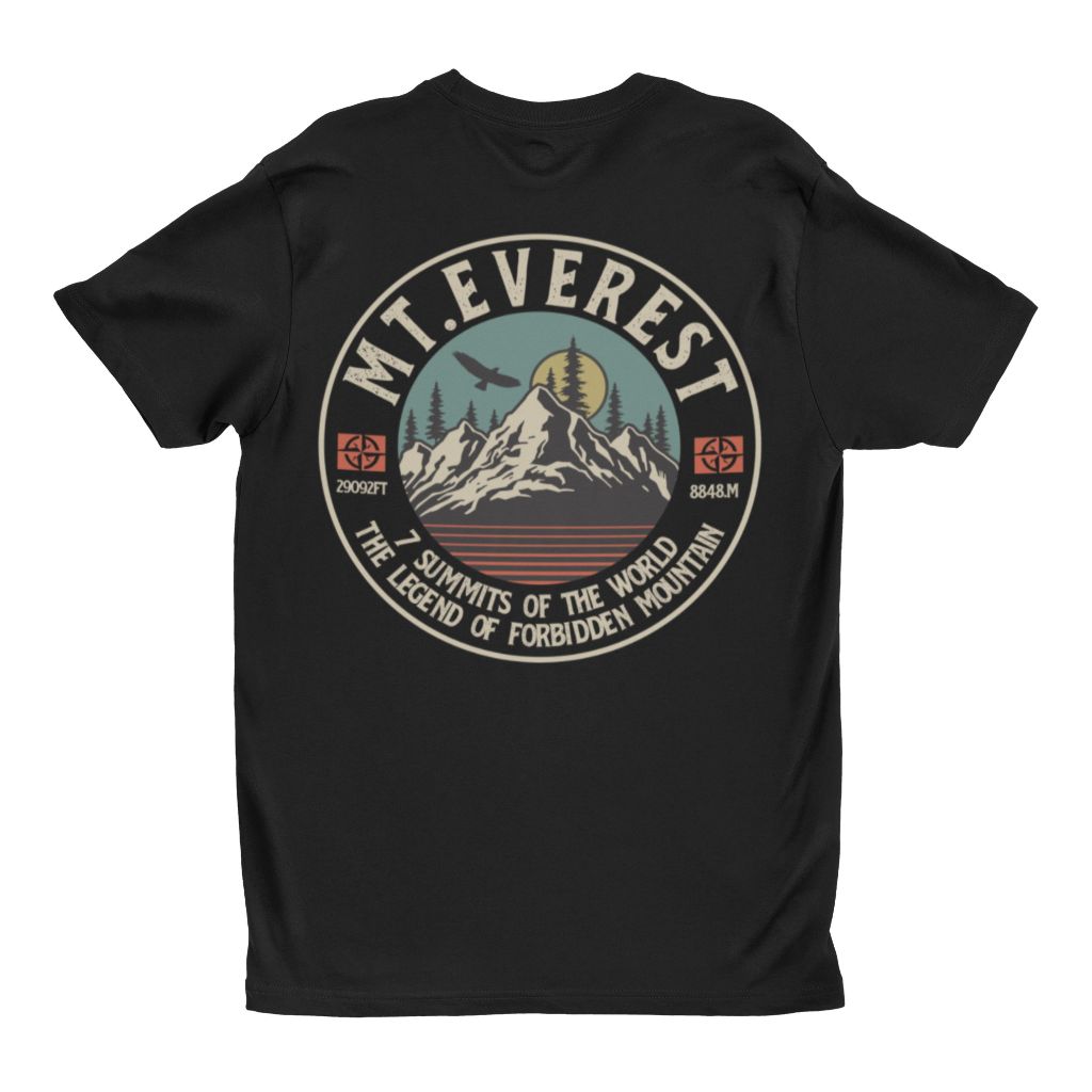 Kaos Vintage Retro Pendaki Gunung 7 Summit Mount Everest