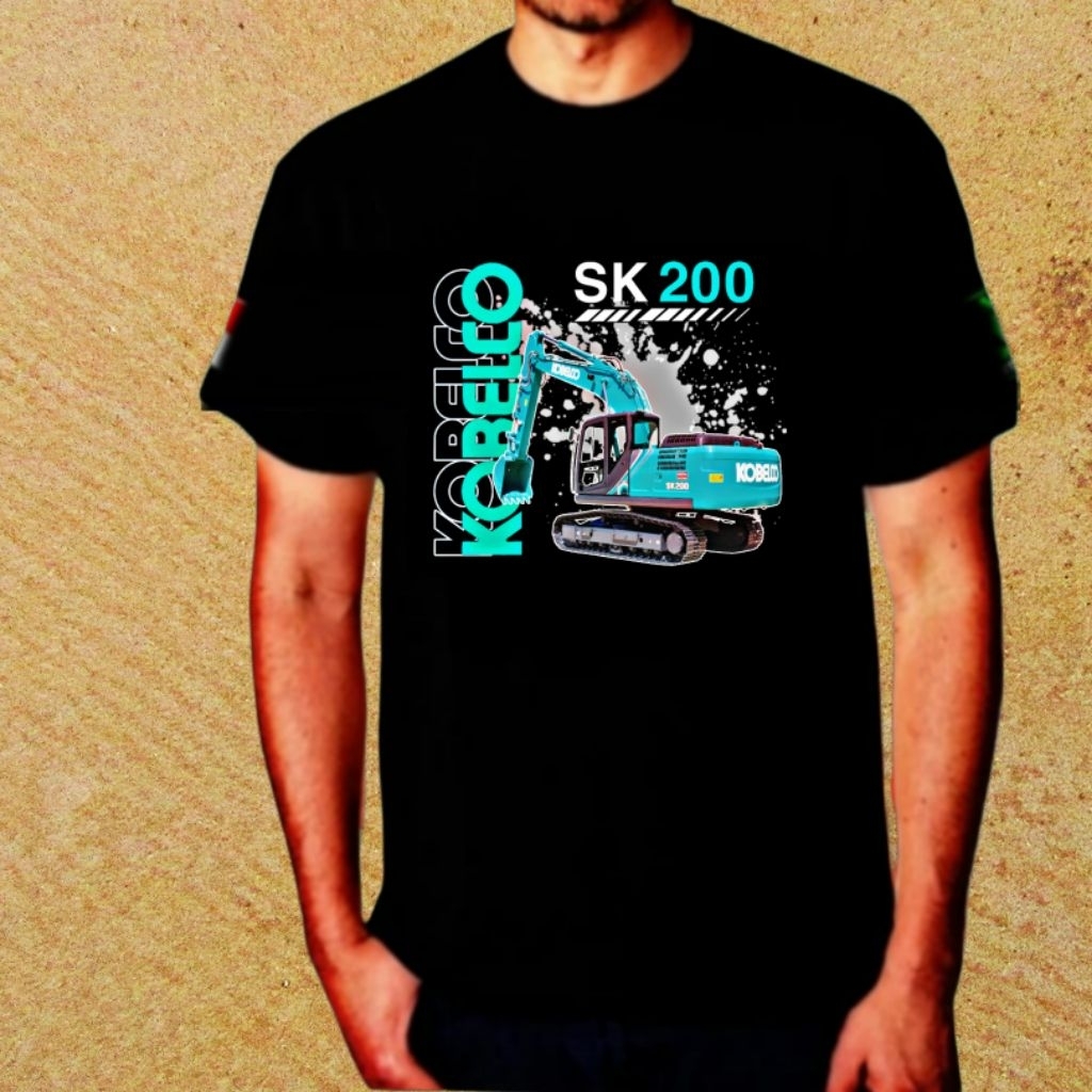 Kaos sablon DTF excavator kobelco kobelco