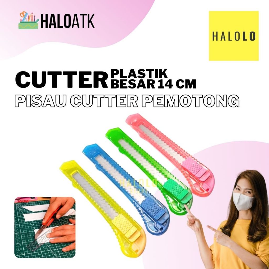 

Cutter Besar Pisau Cutter Plastik Besar Kater Transparan