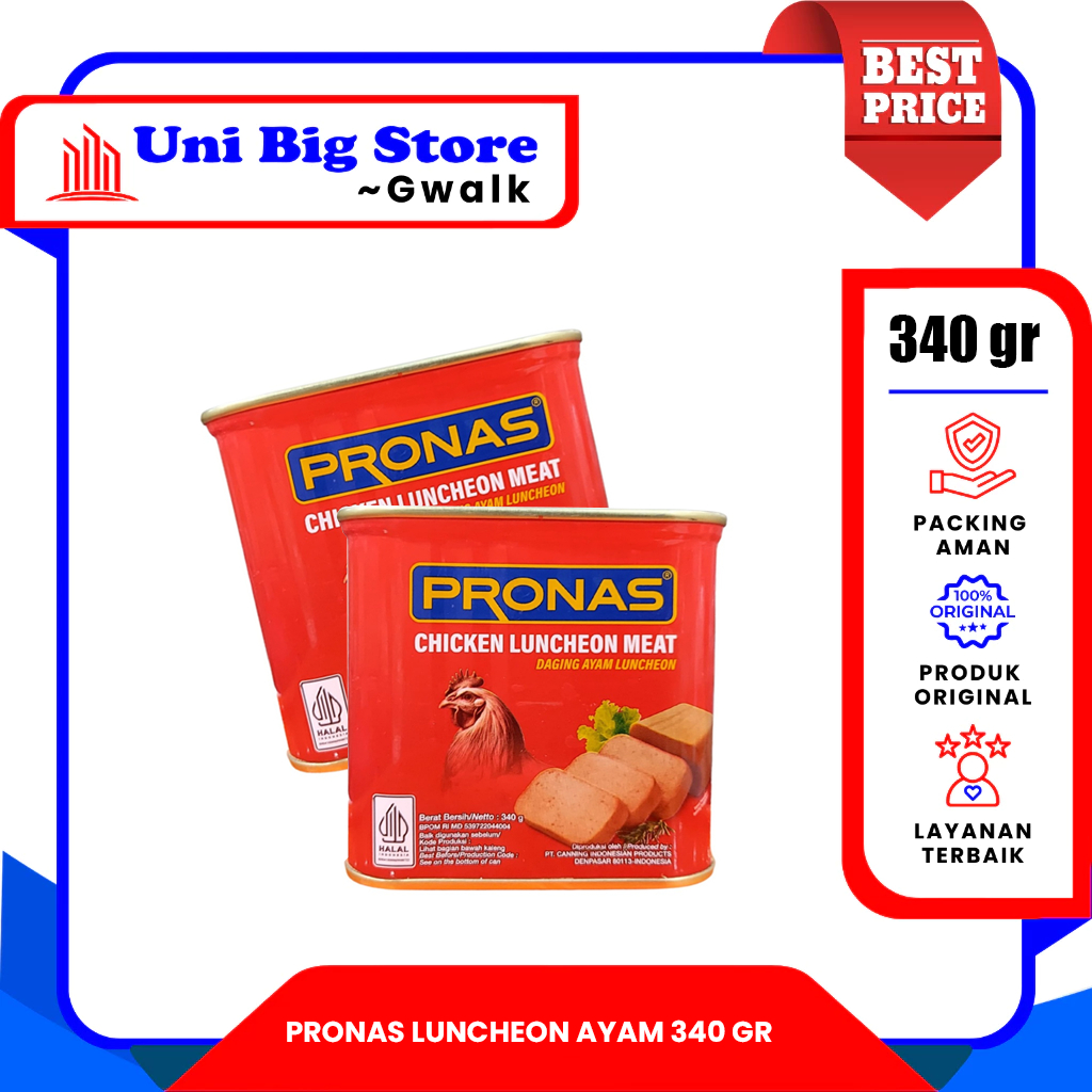 

PRONAS CHICKEN LUNCHEON HAM DAGING AYAM - 340 gr