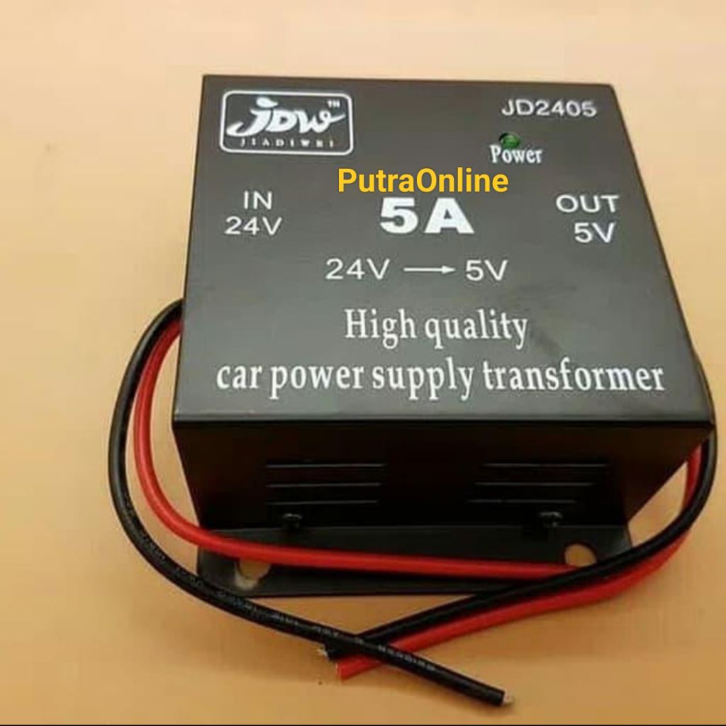 Converter 5A DC 24V - 12V JDW / converter 5Amper DC 24V to 12V