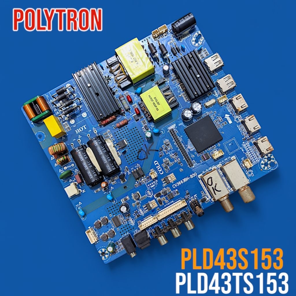 MB POLYTRON PLD43S153 - PLD43TS153 - MAINBOARD POLYTRON PLD43S153 - 43TS153 - MESIN TV POLYTRON PLD4