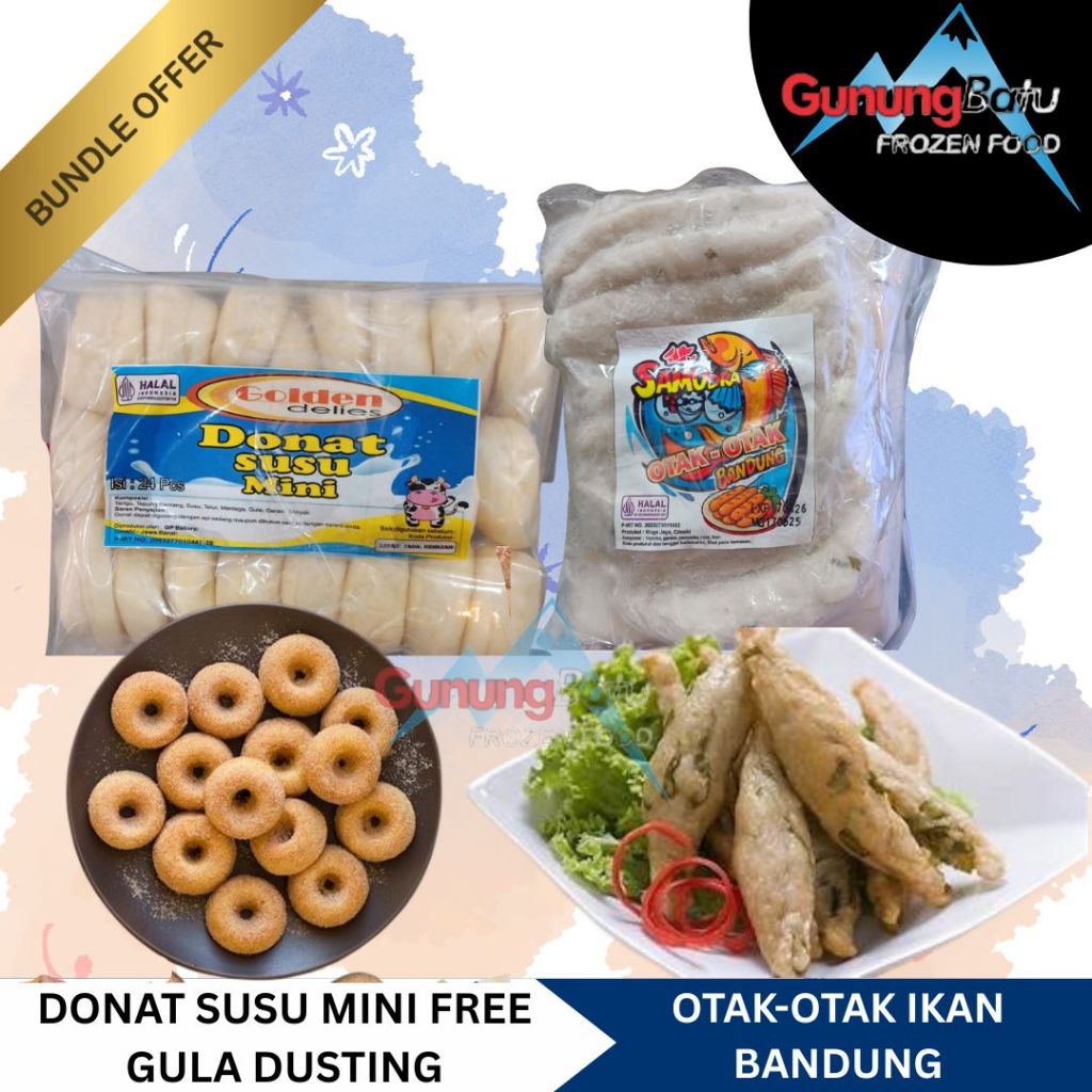 

DELIES DONAT SUSU MINI ISI 22 PCS FREE OTAK-OTAK IKAN BANDUNG (BUNDLE OFFER)