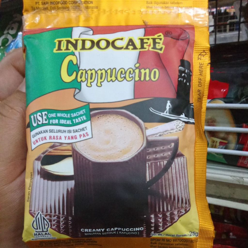 

Indocafe Cappuccino 25gr Renteng Isi 10 Sachet