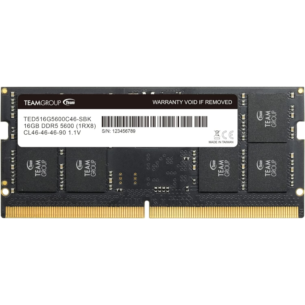 MEMORY RAM LAPTOP SODIM TEAM ELITE / RAM DDR5 16GB 5600MHZ (1x16GB)