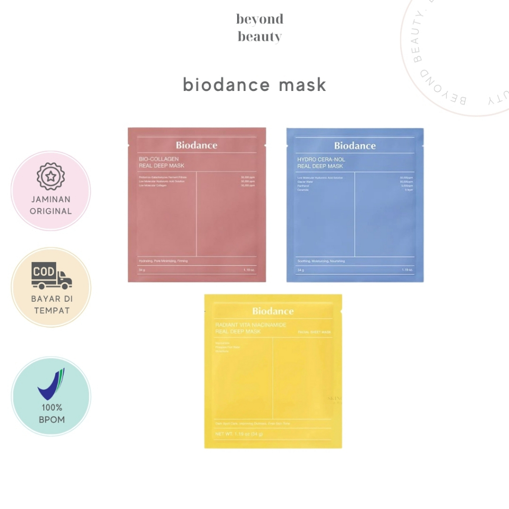 BIODANCE MASK BIO COLLAGEN , HYDRO CERANOL , NIACINAMIDE