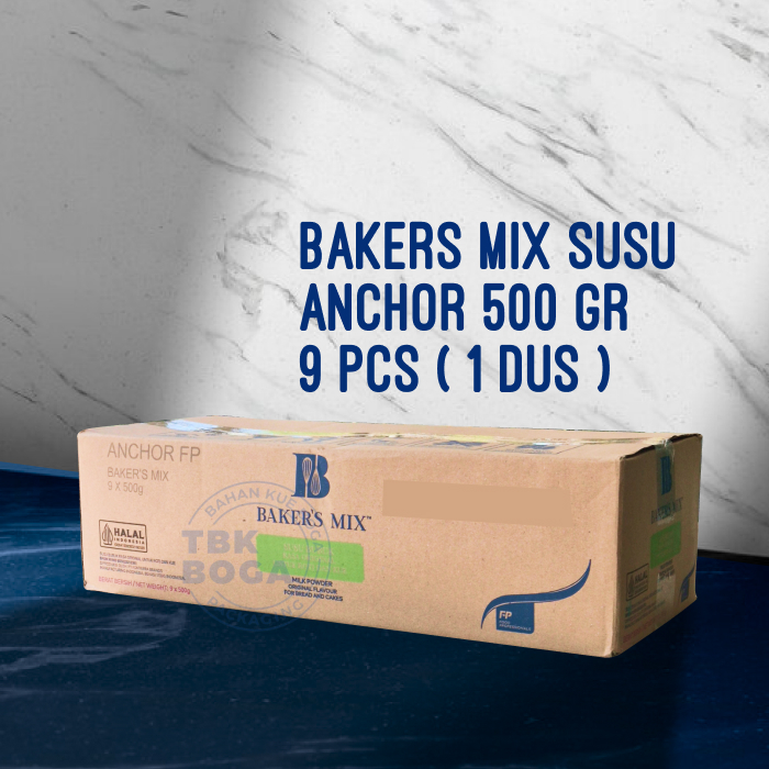

Bakers Mix Bubuk Susu 500 gr ( 9 pcs / 1 dus ) Anchor Baker Milk Powder Premiks Premix