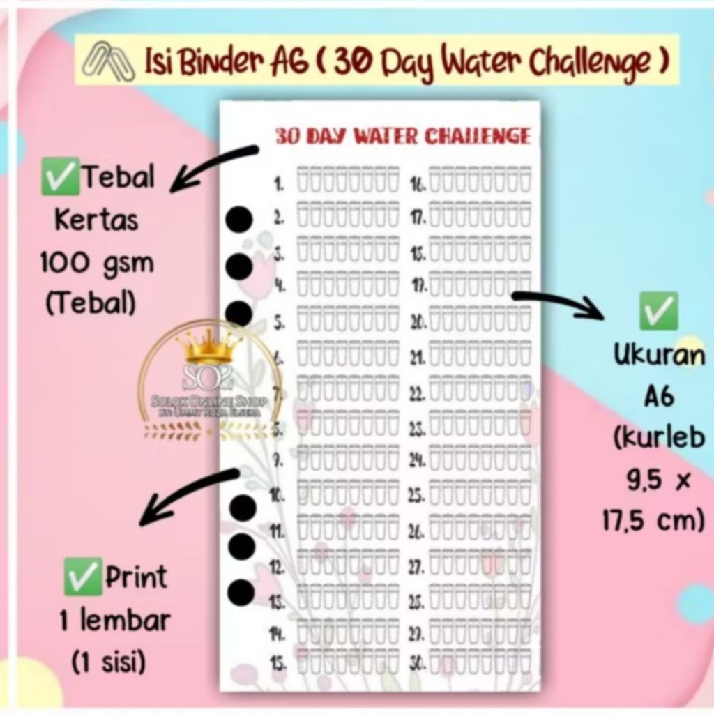 

Water Challenge Kertas Binder A6