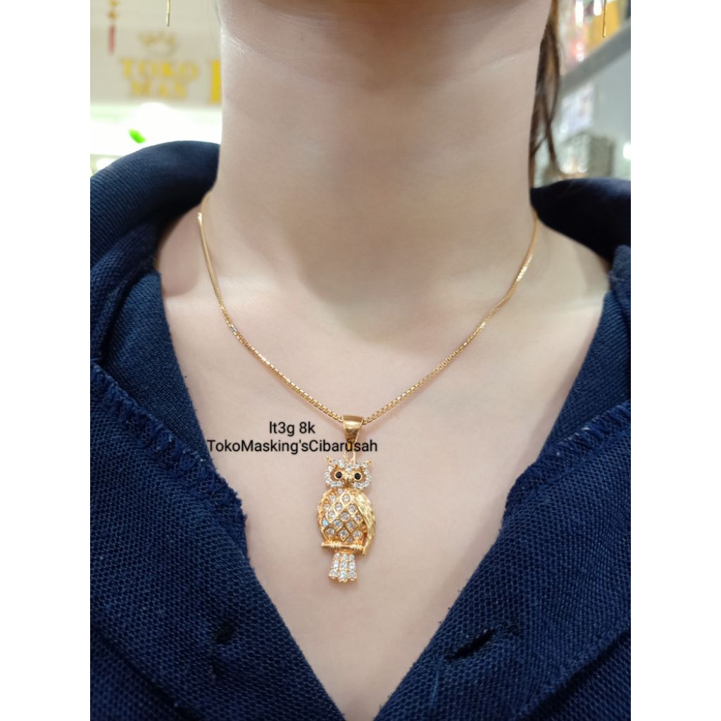 Kalung + Liontin Bulat permata  -  kingscibarusah