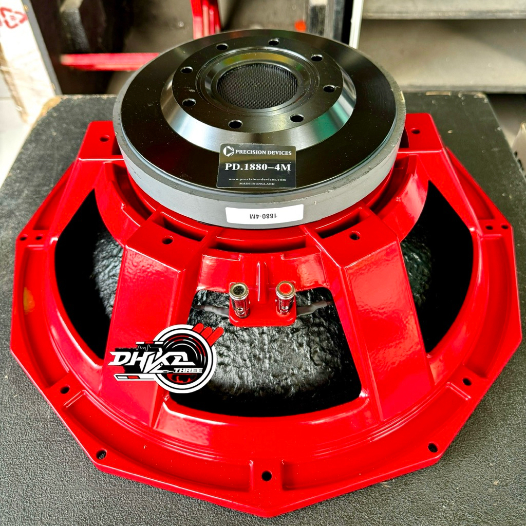 SPEAKER PD 1880 4 Coil 4 BARU SUBWOFFER / Speaker Precision Devices PD 1880 4 Red edition / Speaker 