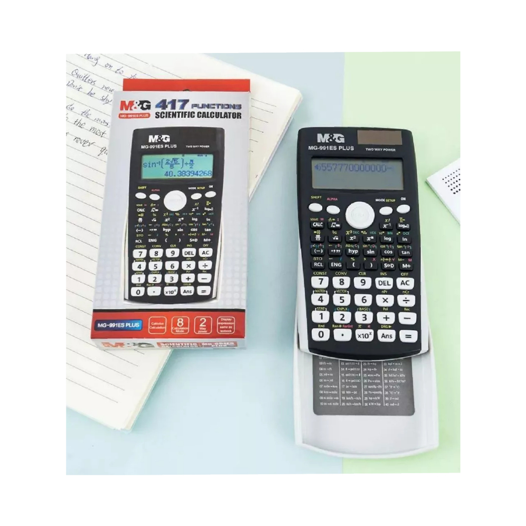 

Kalkulator Scientific / Kalkulator Ilmiah M&G MG- 991ES Plus 417 function 12 Digit Calculator ADG981D7