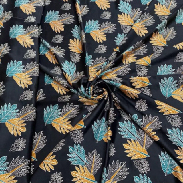 KAIN BATIK SUTRA MOTIF DAUN