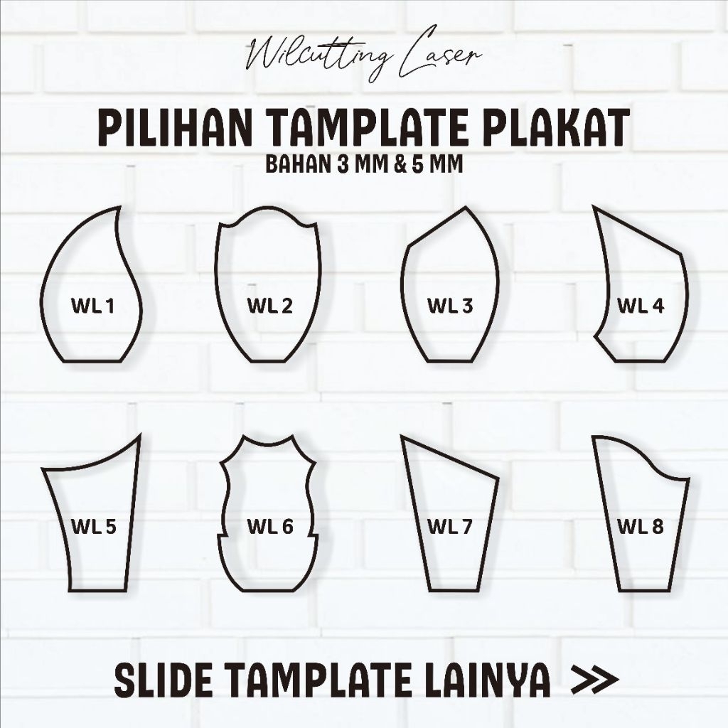 PLAKAT POLOS BAHAN AKRILIK 2MM, 3MM, 5MM DAN DUDUKAN ( 1 SET )