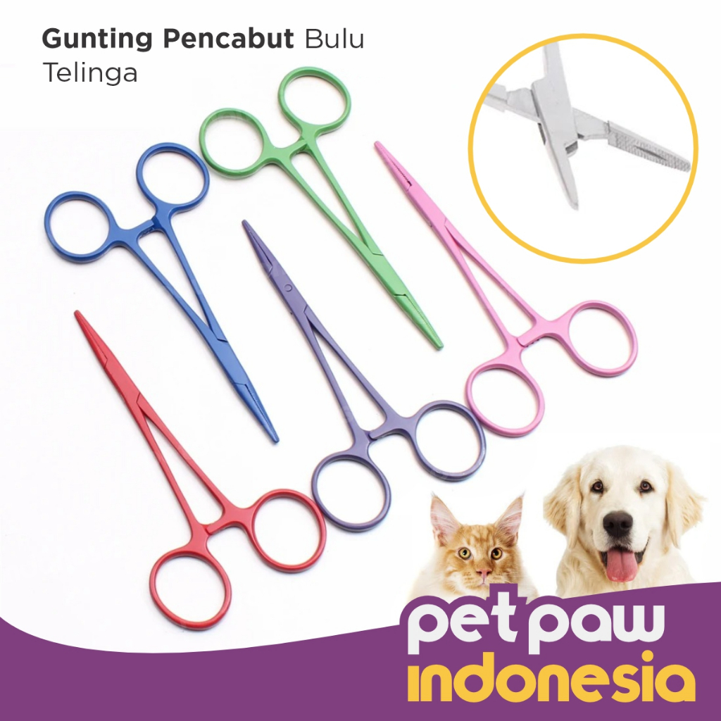 Gunting Pembersih / Pencabut Bulu Telinga Anjing Kucing Hewan