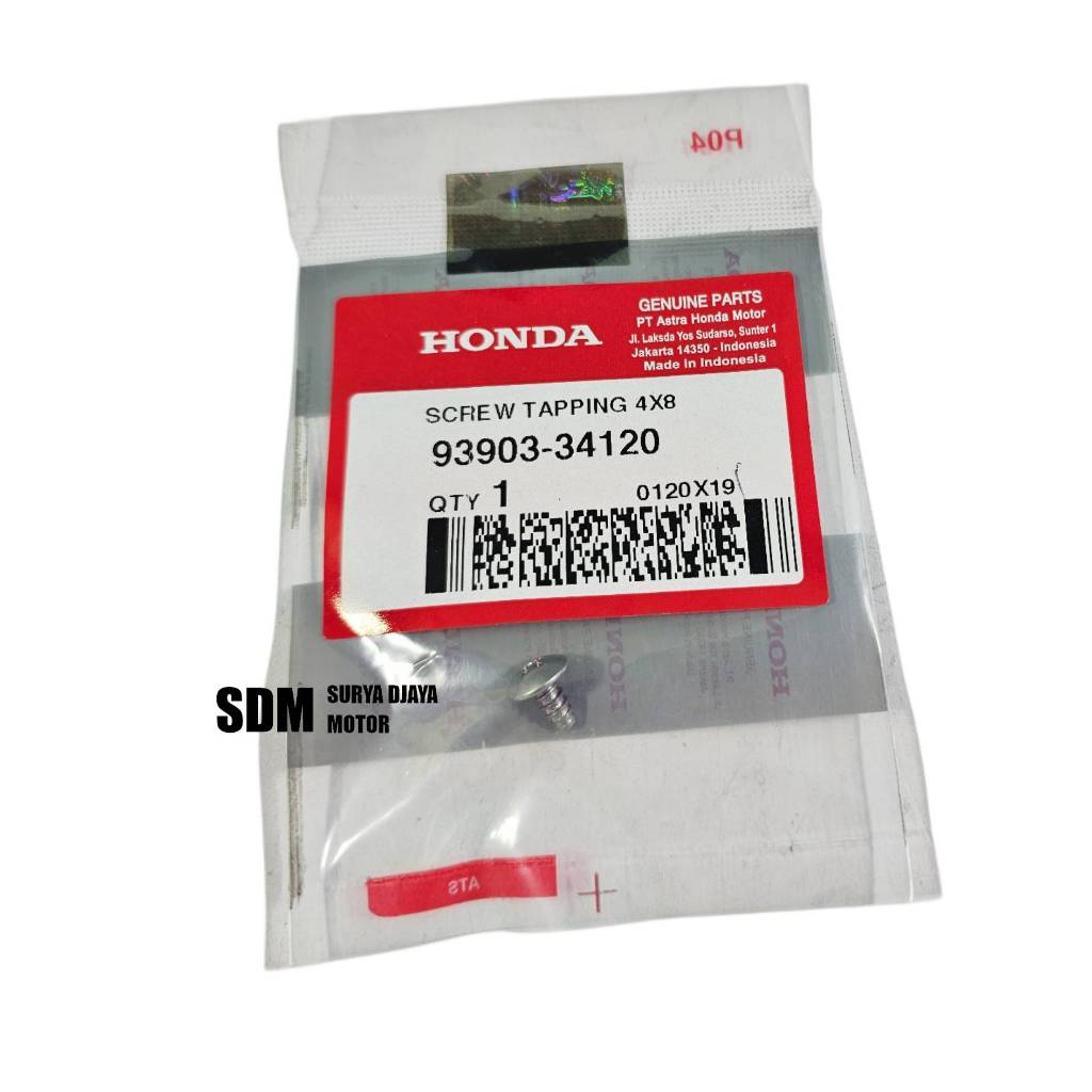Baut Tapping Screw 93903-34120 Scoopy Vario Honda Thailand Original Honda