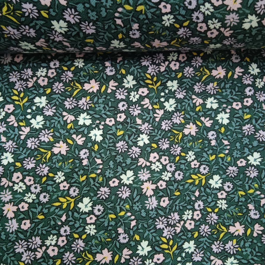 NEW KAIN RAYON TWILL PREMIUM IMPORT MOTIF BUNGA KECIL