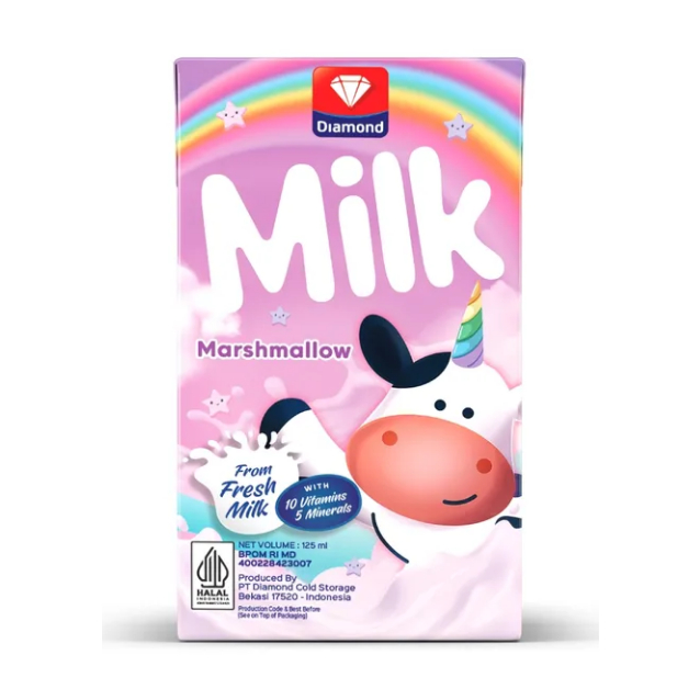 

SUSU UHT DIAMOND RASA MARSHMALLOW 125 ML 1 Karton 40 pcs / Susu Diamond Marshmallow