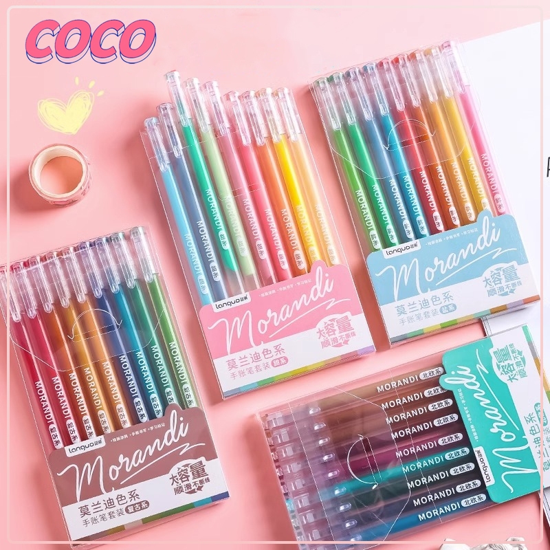 

Set 9pcs Pulpen warna warni acrylic marker drawing pen set 0.5mm pena pulpen aesthetic morandi journal spidol akrilik marker gel pen art supply